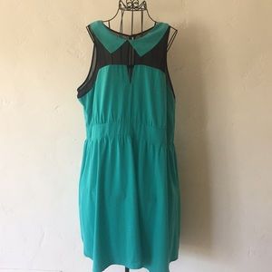 Mint and black dress
